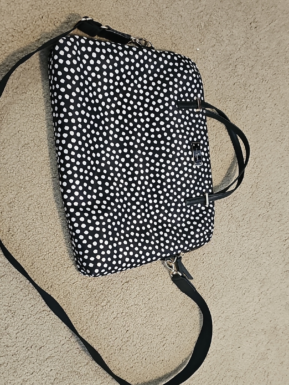 kate spade Black and White Polka Dot Laptop Bag